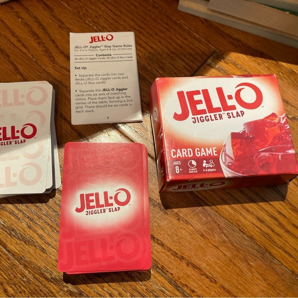 Jiggler Slap Card Game - Jell-O Jiggler Slap Card Game Complete